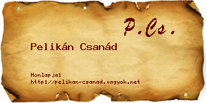 Pelikán Csanád névjegykártya